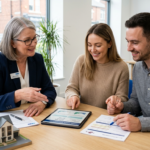 best mortgage lenders USA UK couple meeting financial advisor for home loan